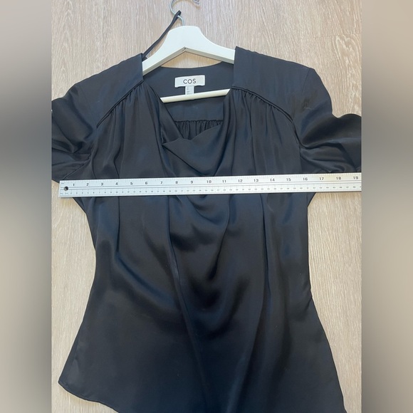 COS Women's Black Cowl Neck Drape Top - Picture 7 of 7